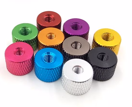 Colorful Aluminum Thumb Nut Knurled Hand Round Nuts