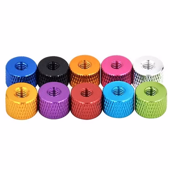 Colorful Aluminum Thumb Nut Knurled Hand Round Nuts