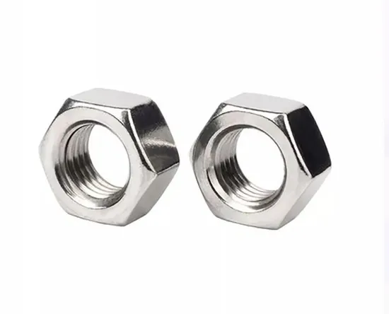 Perno y tuerca de tornillo de máquina de cabeza hexagonal M4 M6 M8 Tuerca de titanio M4 M5 M6