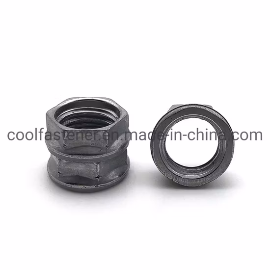 Tuerca con reborde hexagonal Tuerca de seguridad de inserción de metal M14 M4 M30 M5 M28 M15 M12X1.5 Gr5 Tuercas con reborde de titanio
