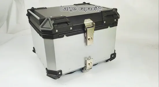 Caja de aluminio de la cola de la motocicleta del forro de la PU de 25L 45L 65L 100L